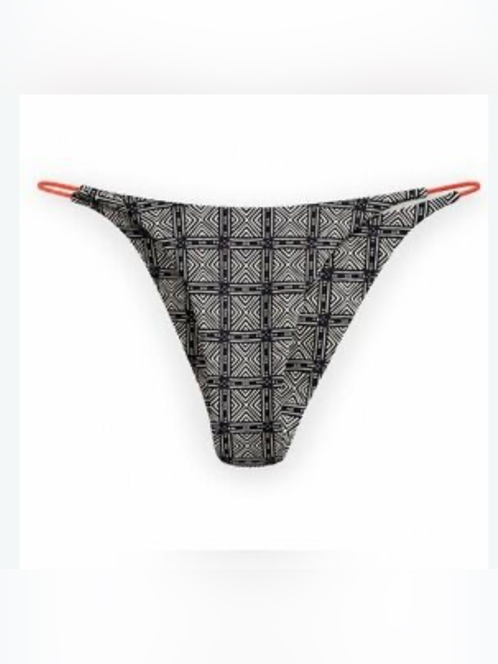 NWT Free People Black & White Geometric String Bikini Bottom